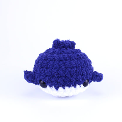 Betty the Blueberry Whale Crochet Plushie, Handmade in Massachusetts