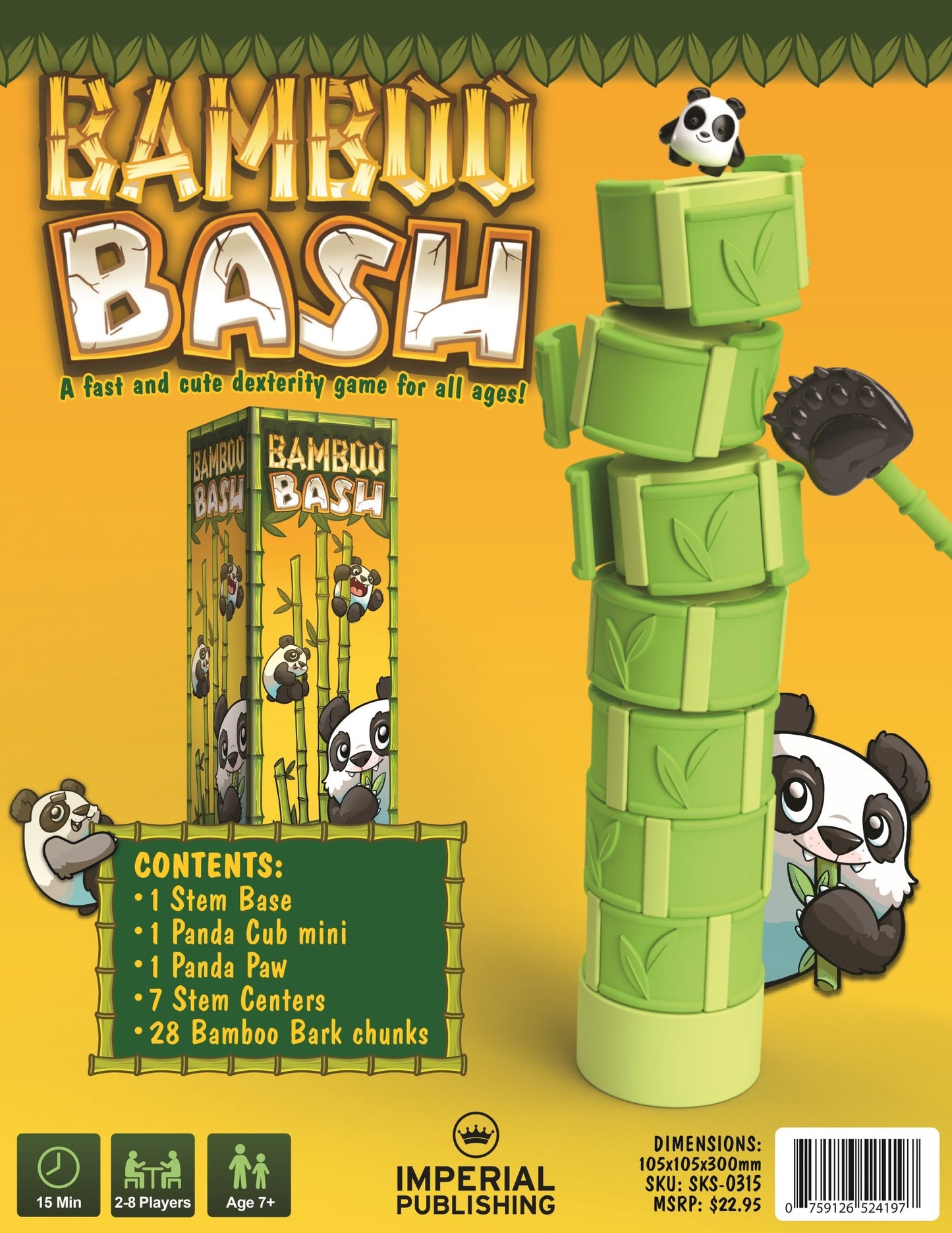 Bamboo Bash Panda Dexterity Game for 2 to 8 Players