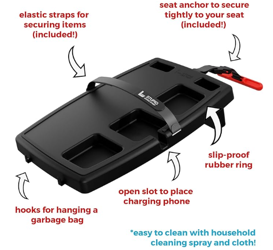 Stupid Car Tray Drink Holder Bundle with XL Cup Holder Expanders