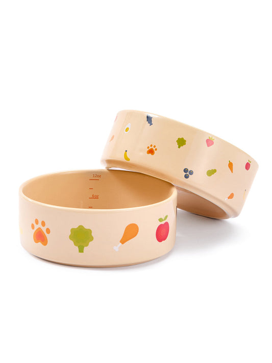 Nomnom Ceramic Pet Bowl for Dogs and Cats