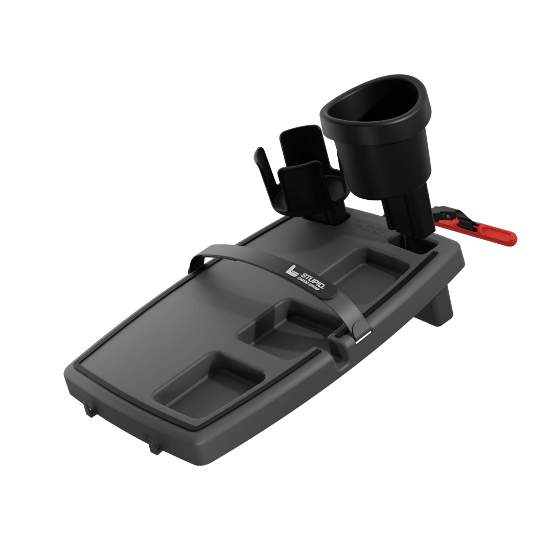 Stupid Car Tray Drink Holder Bundle with XL Cup Holder Expanders