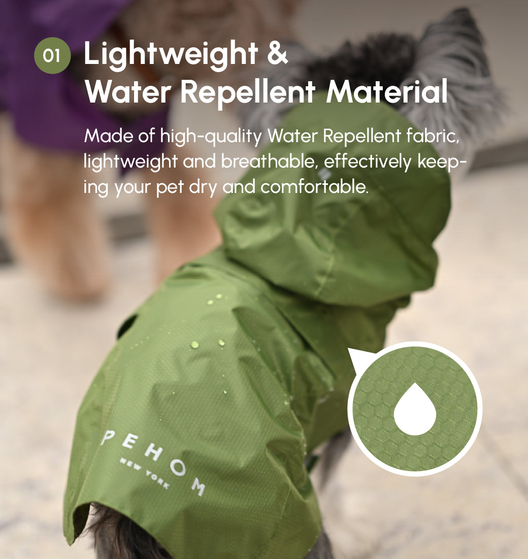 Capsule Raincoat for Dogs and Cats, Beige