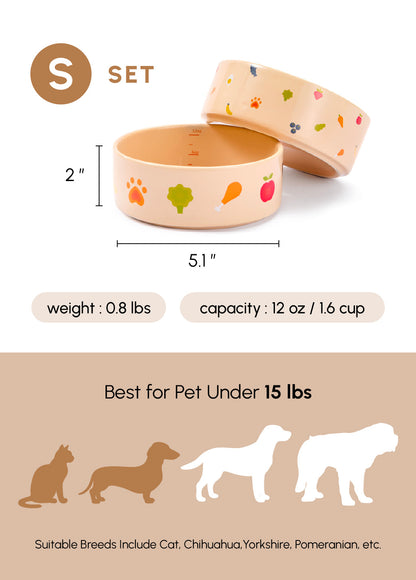 Nomnom Ceramic Pet Bowl for Dogs and Cats