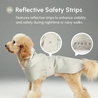 Capsule Raincoat for Dogs and Cats, Beige
