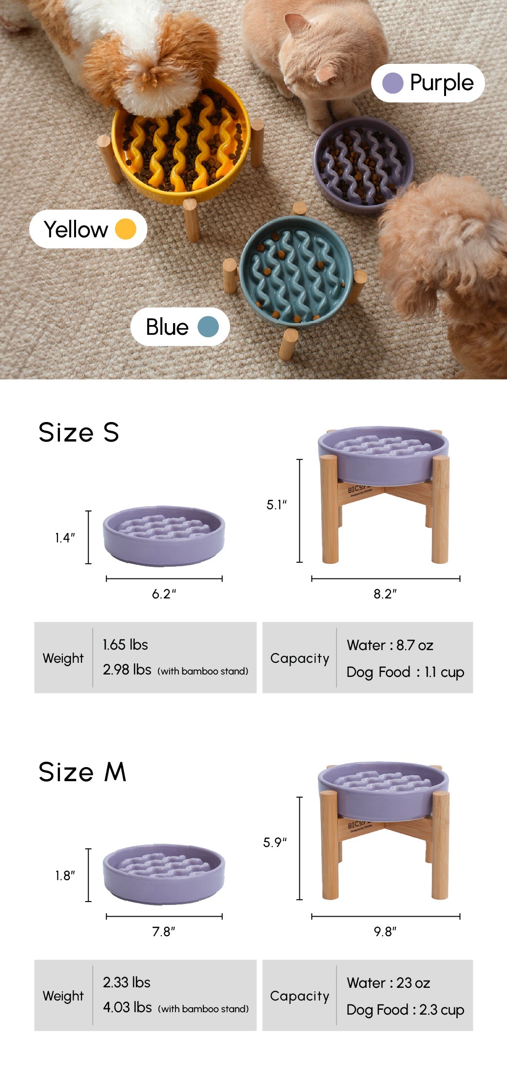 Macaroni Slow Feeder Dog Bowl
