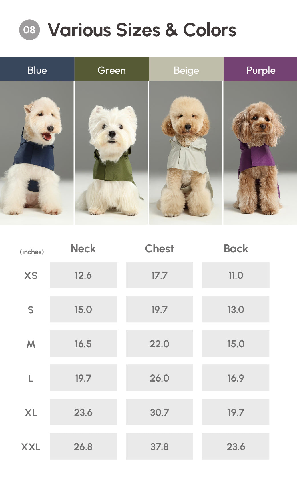 Capsule Raincoat for Dogs and Cats, Purple