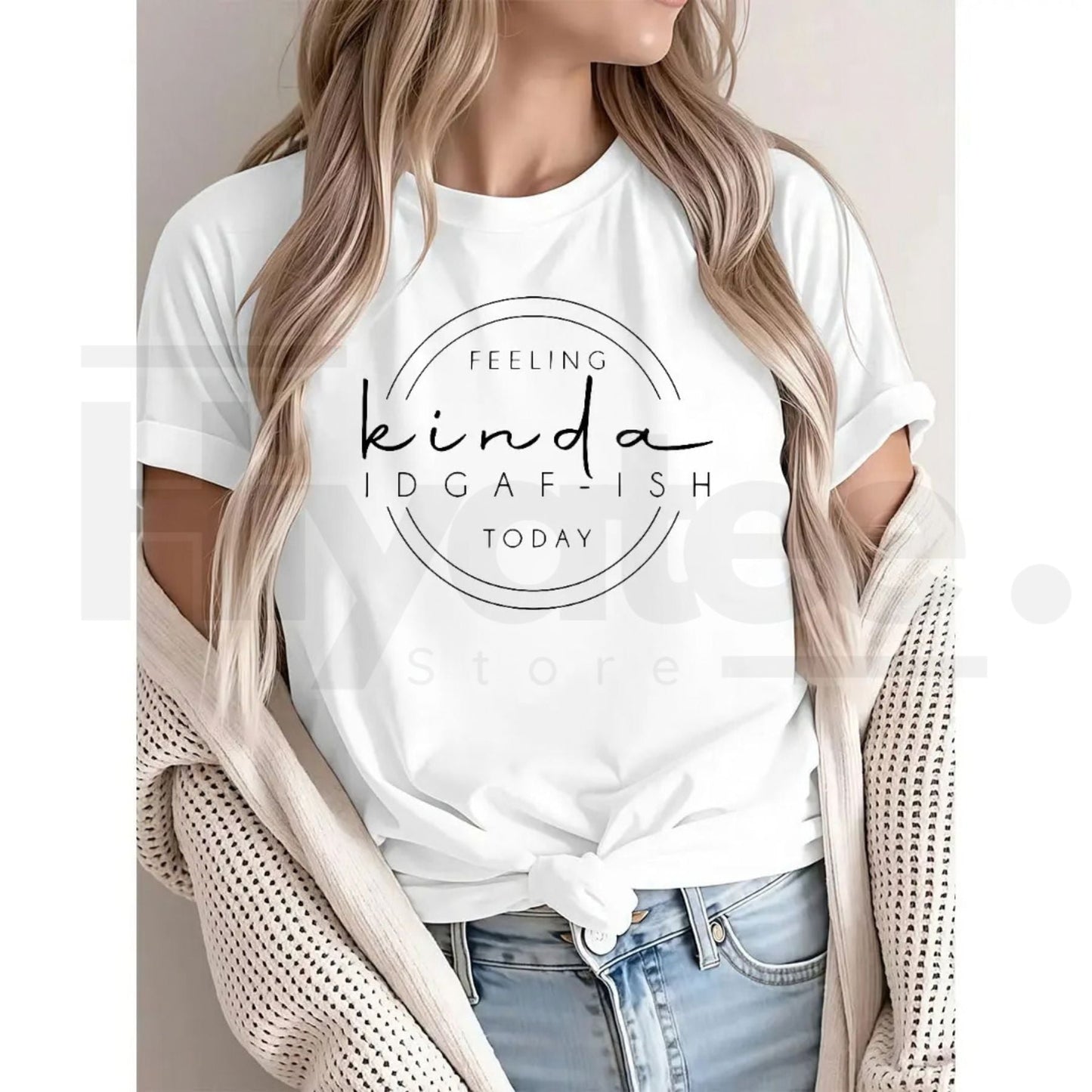 Feeling Kinda IDGAF-ish Today Funny Sarcastic Quote T-Shirt