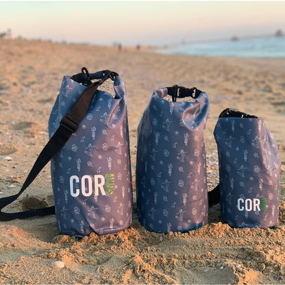 Hawaiian Print Waterproof Dry Bag - COR Surf, Ripstop, 3L to 15L