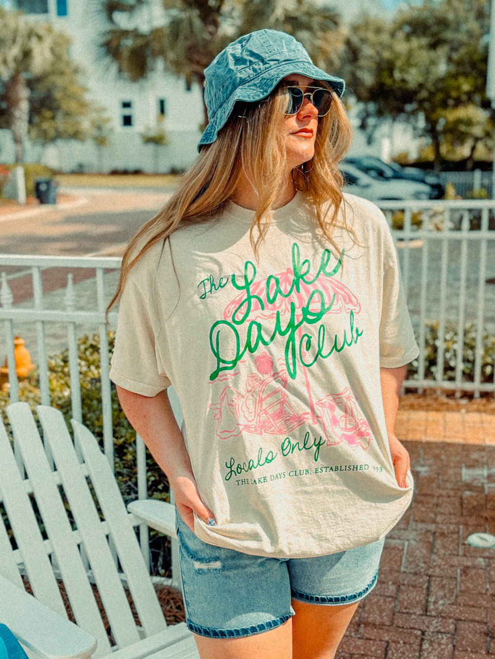 The Lake Days Club Summer Boxy Cotton T-Shirt, 4 Colors, S to 3XL
