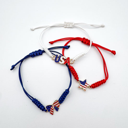 Patriotic Bracelet - Red, White, and Blue, Buy All 3 and Save