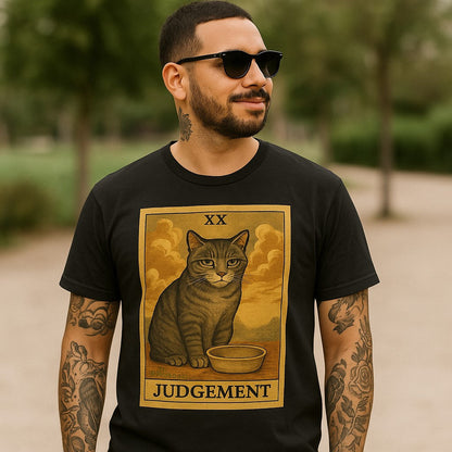 Judgement Cat Tarot T-Shirt, Funny Cat Graphic Tee