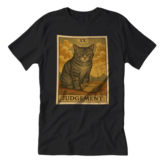 Judgement Cat Tarot T-Shirt, Funny Cat Graphic Tee