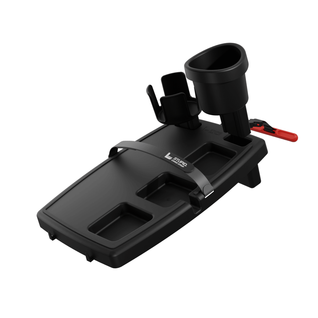 Stupid Car Tray Drink Holder Bundle with XL Cup Holder Expanders