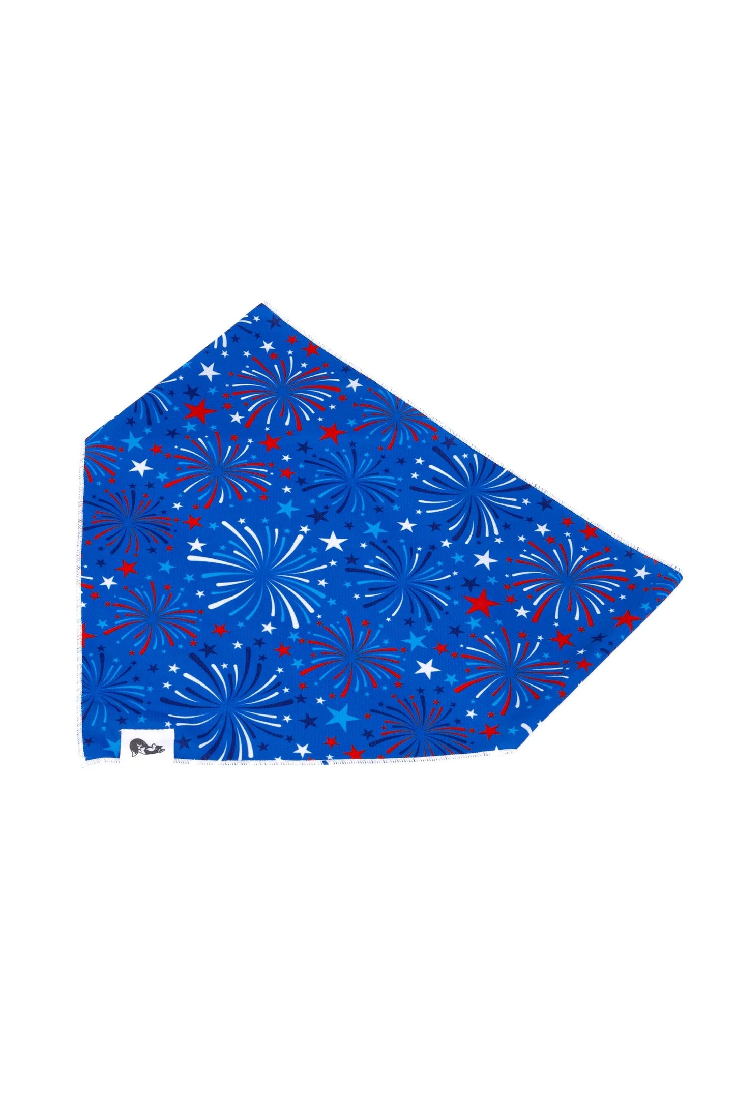 Patriotic Dog Bandana Red White Blue Fireworks Pattern