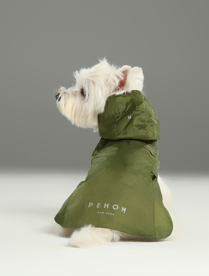 Capsule Raincoat for Dogs and Cats, Green