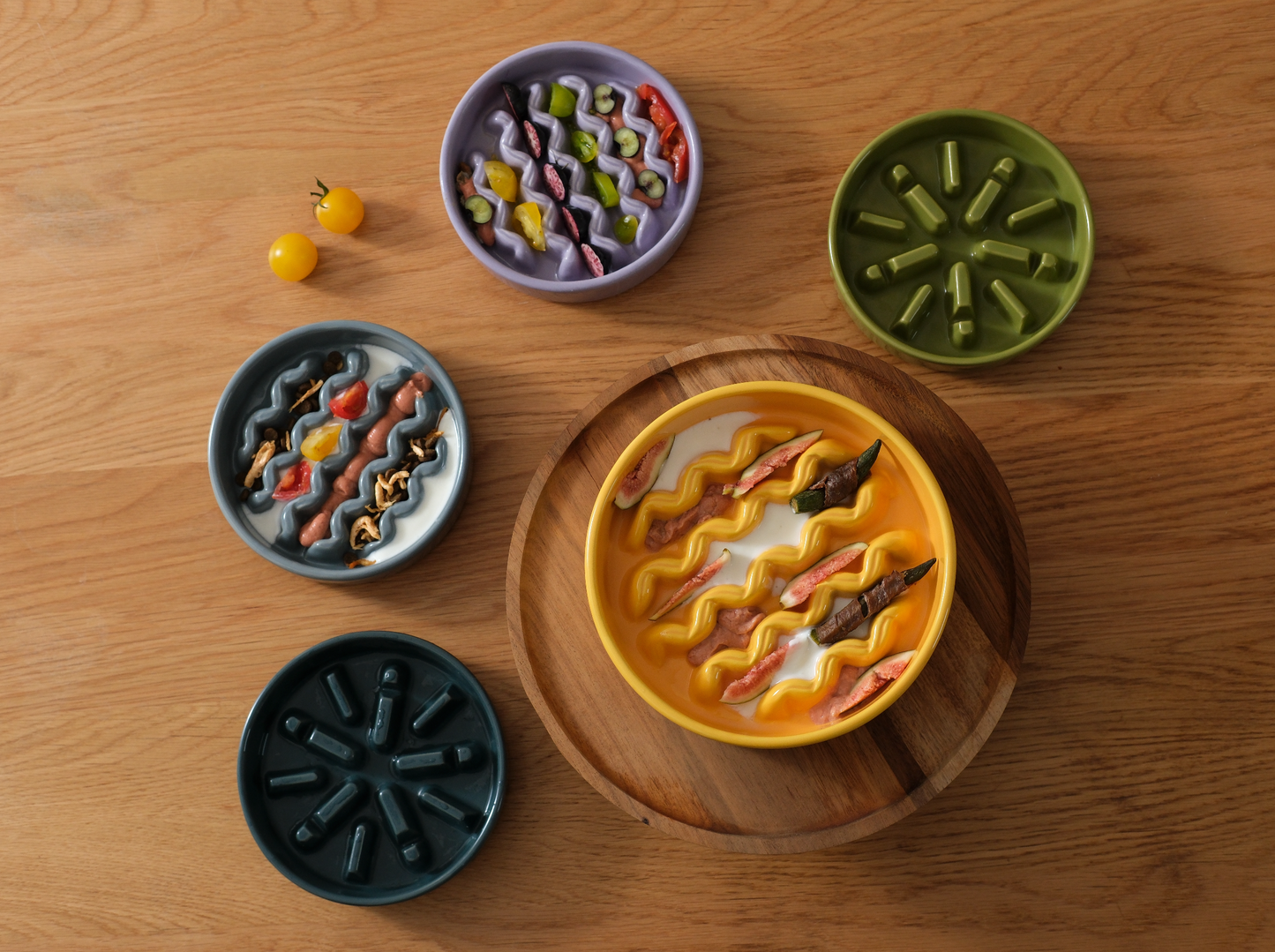 Macaroni Slow Feeder Dog Bowl
