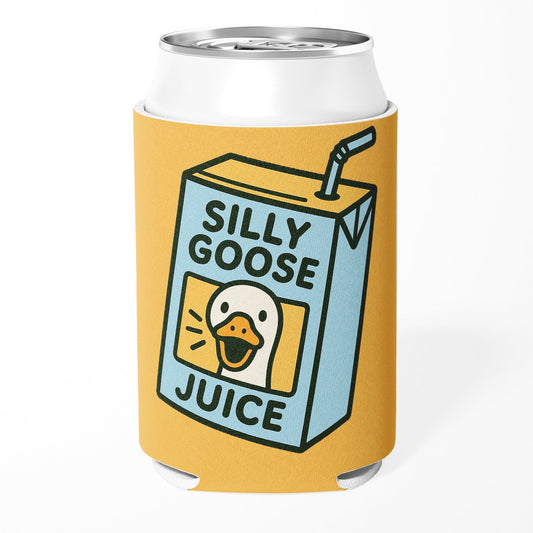 Silly Goose Juice Can Cooler, Funny Goose Meme Koozie