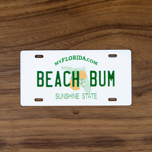 Beach Bum Florida License Plate Magnet
