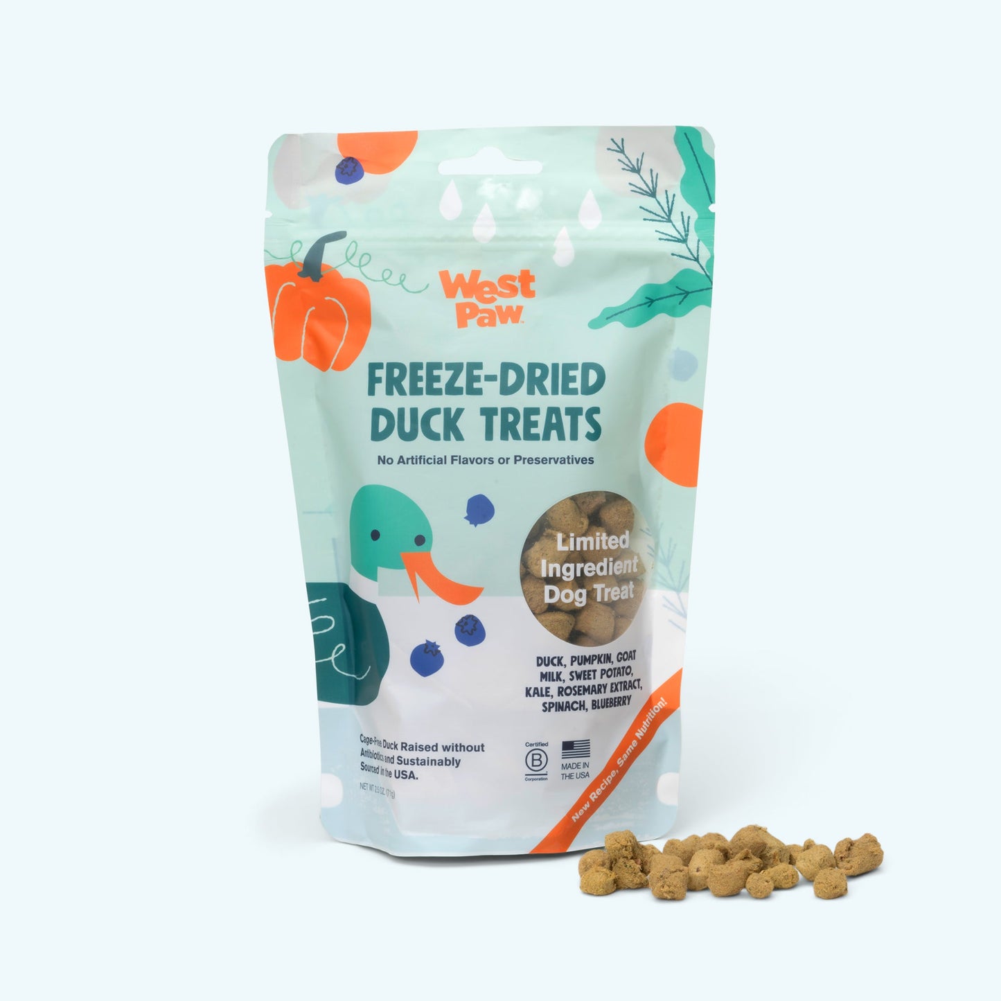 West Paw Duck with Superfood Freeze-Dried Raw Dog Treats