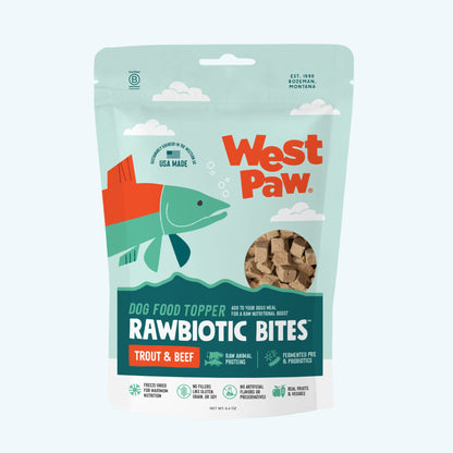 West Paw Rawbiotic Bites Trout and Beef Dog Food Topper