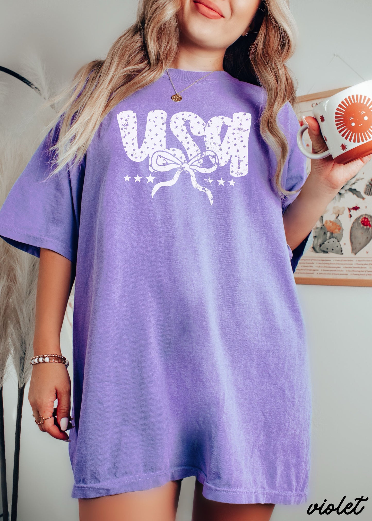 USA Bubble Coquette Tee, 10 Colors, Comfort Colors Screen Print