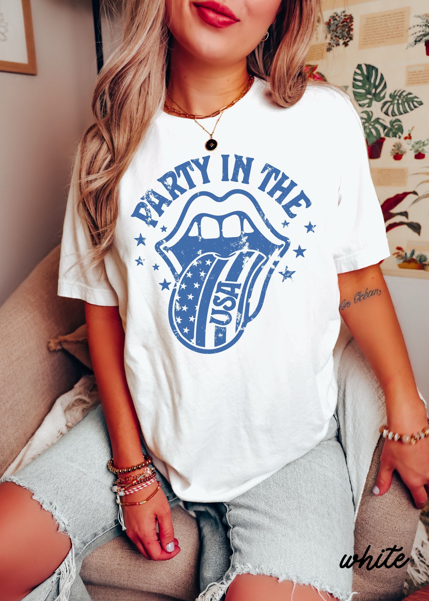 Party in the USA Tee, 6 Colors, Comfort Colors Screen Print