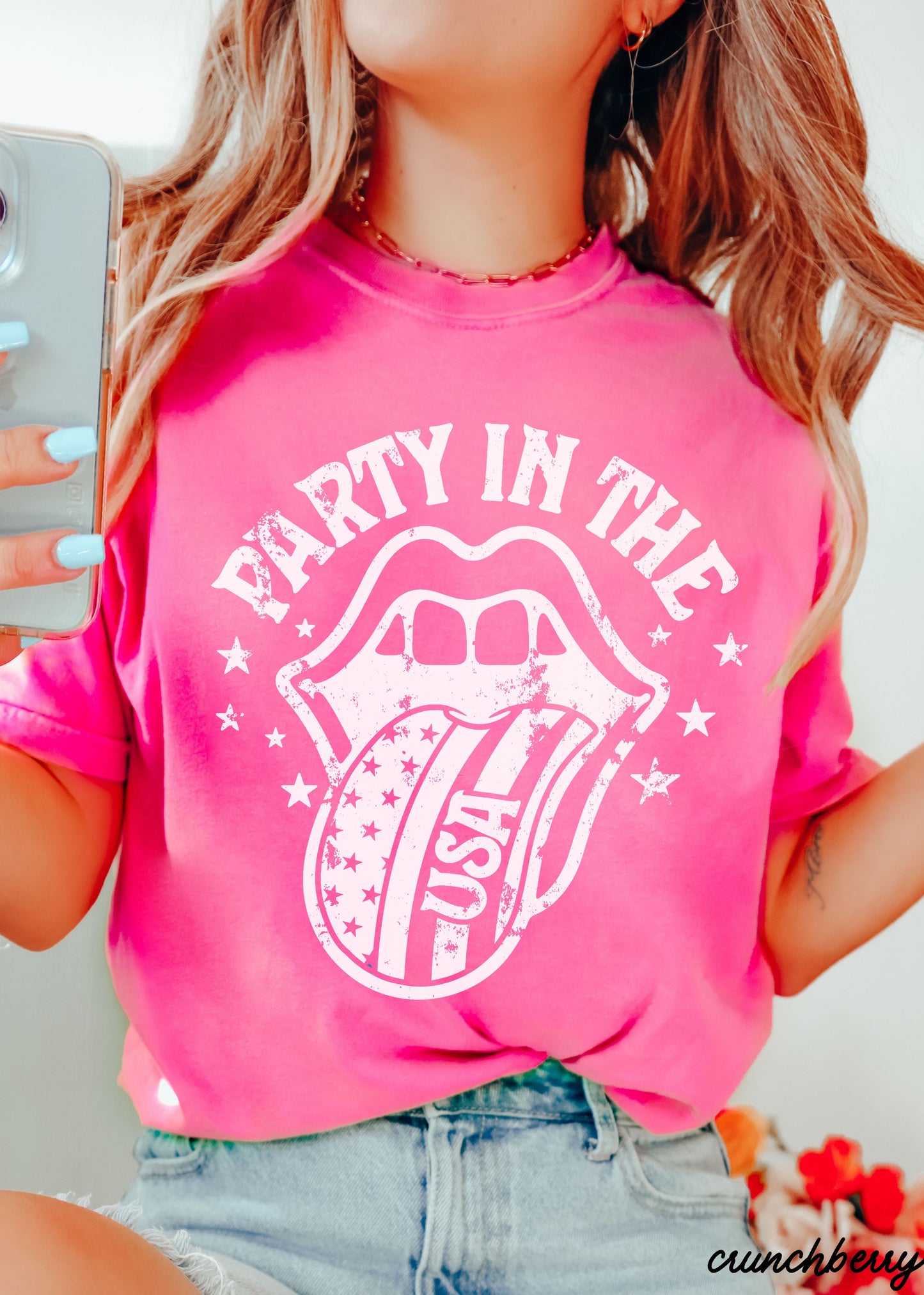 Party in the USA Tee, 6 Colors, Comfort Colors Screen Print