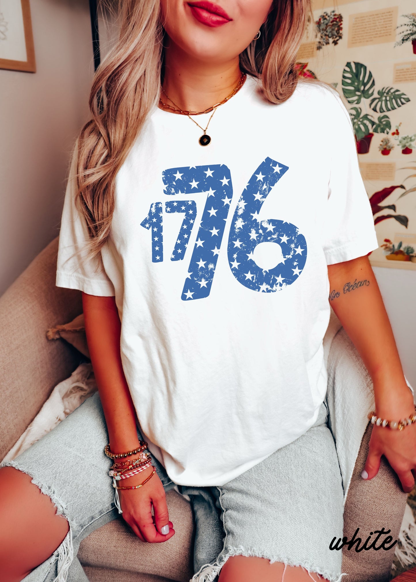 1776 Stars Tee, 7 Colors, Comfort Colors Screen Print