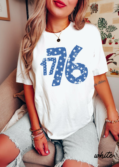 1776 Stars Tee, 7 Colors, Comfort Colors Screen Print