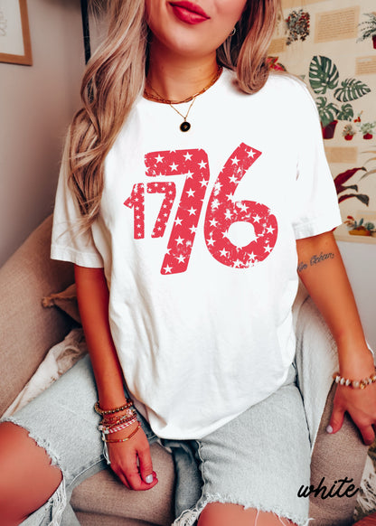 1776 Stars Tee, 7 Colors, Comfort Colors Screen Print