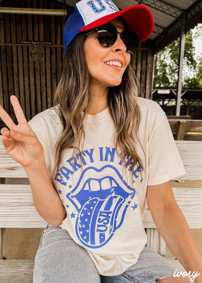 Party in the USA Tee, 6 Colors, Comfort Colors Screen Print