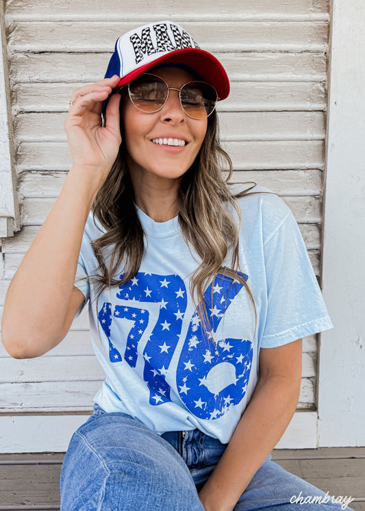 1776 Stars Tee, 7 Colors, Comfort Colors Screen Print