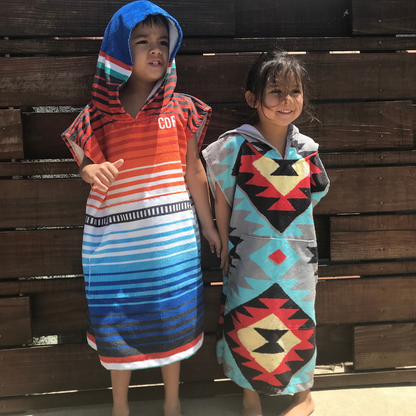 Kids Microfiber Changing Towel Poncho - COR Surf Sarape, Small (Ages 3-8)