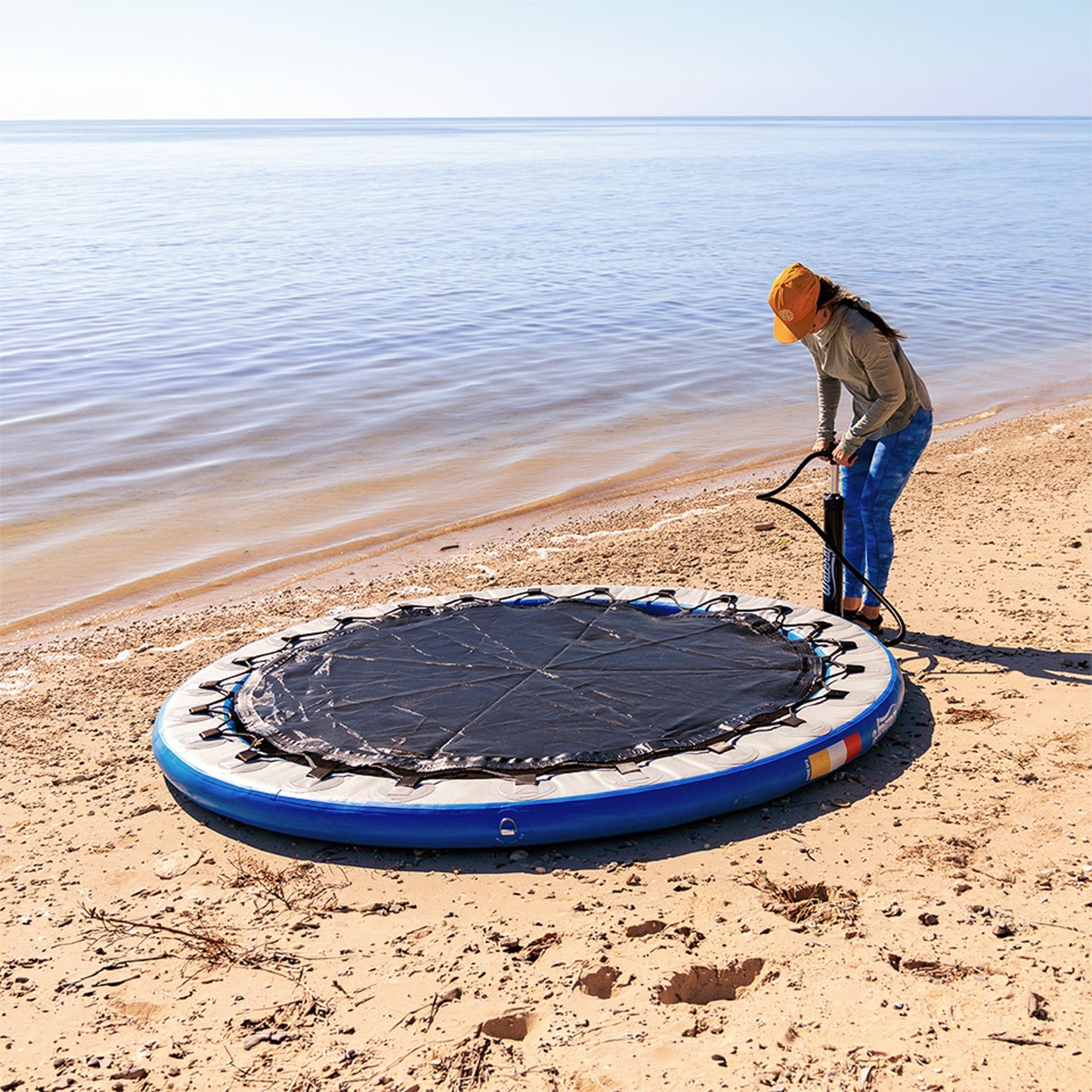 Aqua Lily Pad Wateraft 8ft Round Inflatable Floating Dock