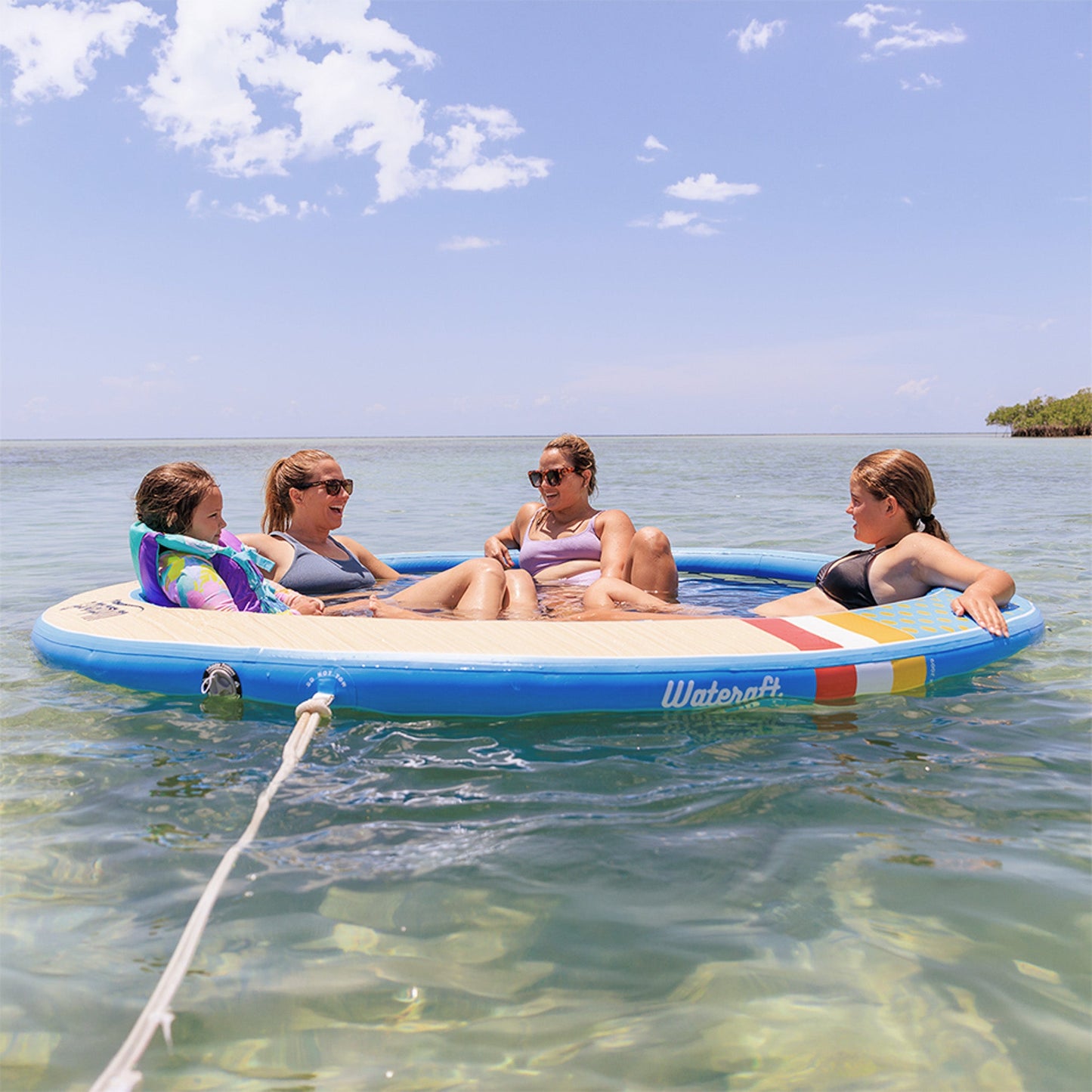 Aqua Lily Pad Wateraft 8ft Round Inflatable Floating Dock