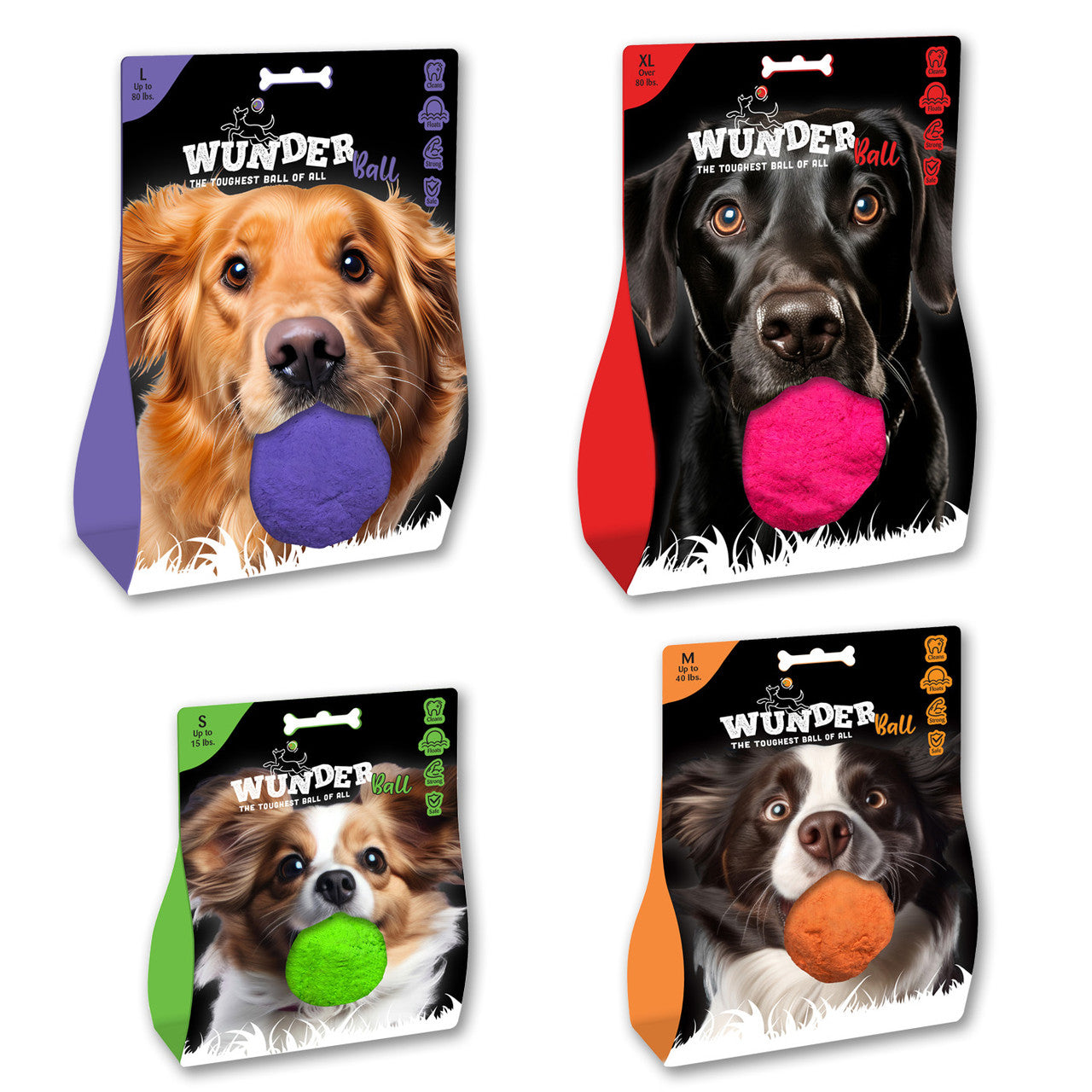 WUNDERball Natural Rubber Fetch Ball for Dogs