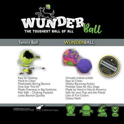 WUNDERball Natural Rubber Fetch Ball for Dogs