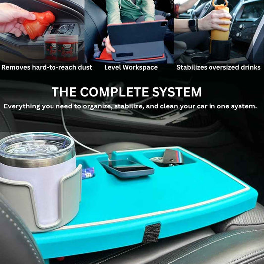 Stupid Car Tray Complete System, 7-Piece Car Organization Bundle
