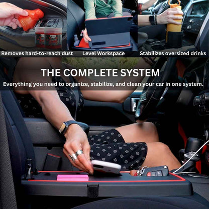 Stupid Car Tray Complete System, 7-Piece Car Organization Bundle