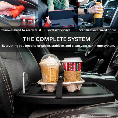 Stupid Car Tray Complete System, 7-Piece Car Organization Bundle