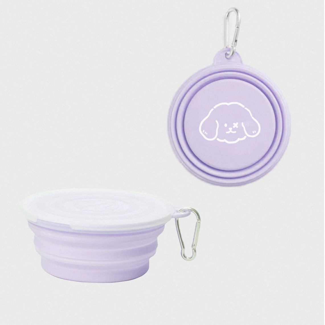 Milou and Lumi Single Foldable Silicone Pet Travel Bowl