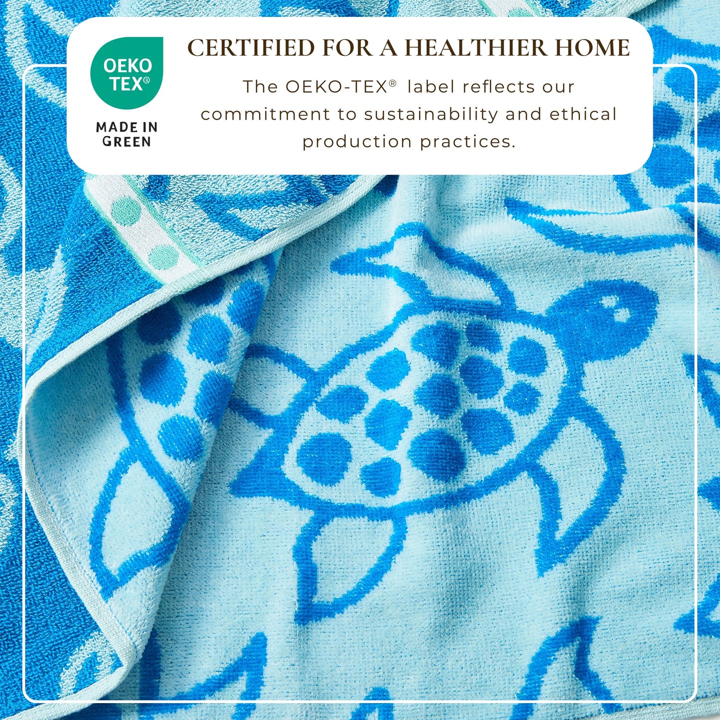 100% Cotton Velour Beach Towels 2-Pack - Maui Collection, 30" x 60"