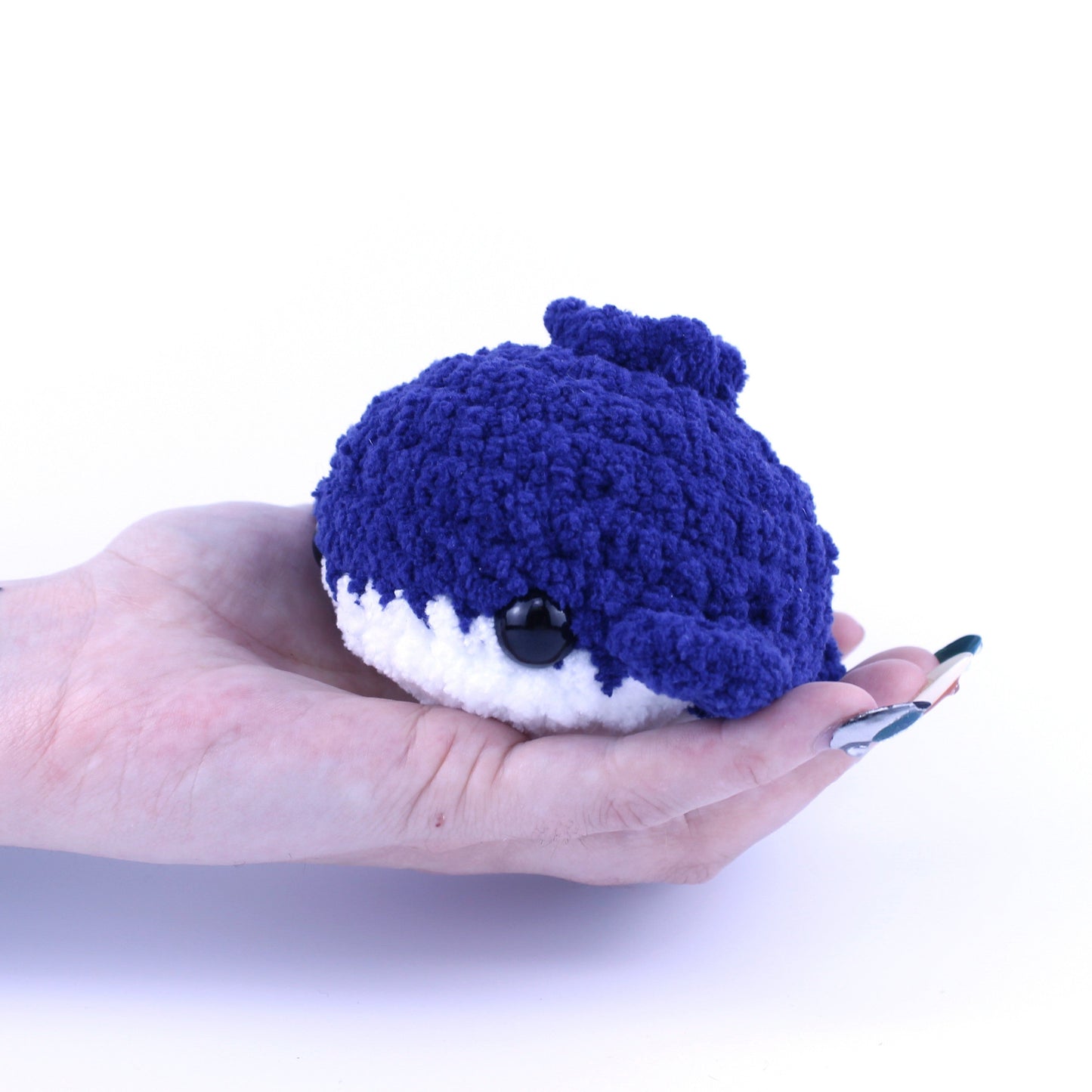 Betty the Blueberry Whale Crochet Plushie, Handmade in Massachusetts