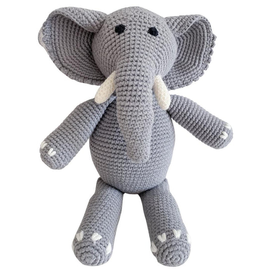 Barry the Elephant Hand-Crocheted Organic Cotton Stuffed Animal
