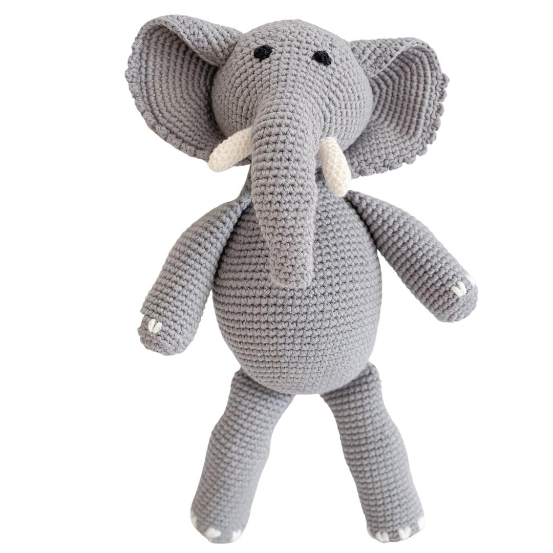 Barry the Elephant Hand-Crocheted Organic Cotton Stuffed Animal