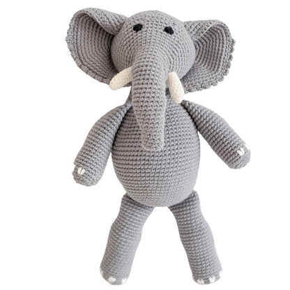 Barry the Elephant Hand-Crocheted Organic Cotton Stuffed Animal