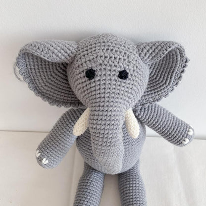Barry the Elephant Hand-Crocheted Organic Cotton Stuffed Animal