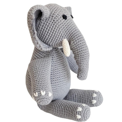 Barry the Elephant Hand-Crocheted Organic Cotton Stuffed Animal