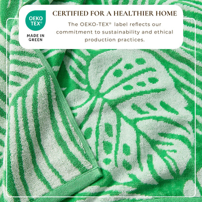 100% Cotton Velour Beach Towels 2-Pack - Maui Collection, 30" x 60"