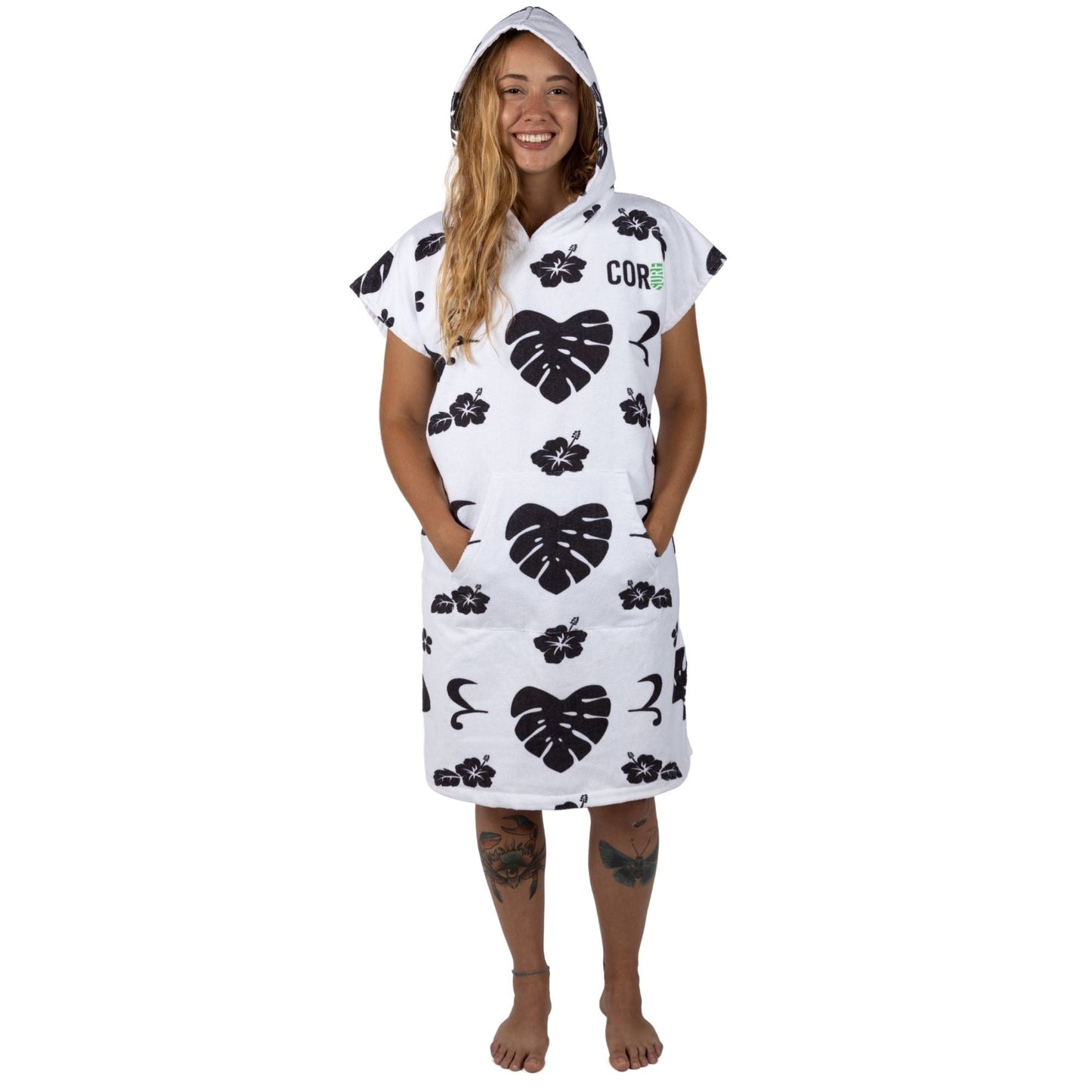 Hawaiian Print Microfiber Changing Poncho - COR Surf, Medium, Unisex